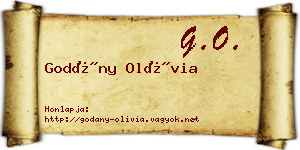 Godány Olívia névjegykártya